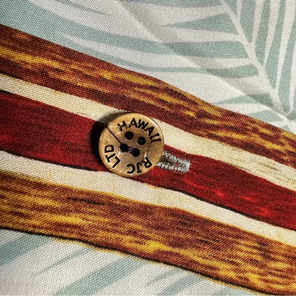 KALAHEO Men’s Hawaiian Tropical Surfboard Made In Hawaii Shirt Sz L - Picture 6 of 8